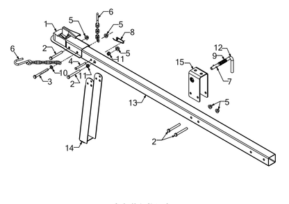 Tongue Diagram and Parts List for LS25 (24BF552B756)(2017) Cub Cadet Log Splitter
